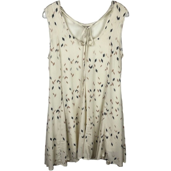 Blu Pepper Dress Flowy Baby Doll Cottage Core Boho Romantic Lined Cream Sz M - Picture 2 of 9